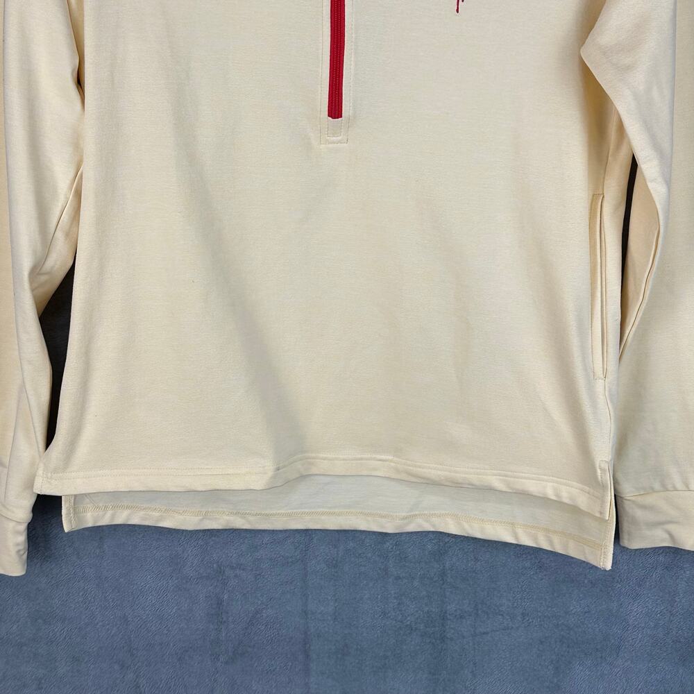 Marine Layer Weekend Sport Top Mens Extra Small Yellow Long Sleeve 1/4 Zip NEW - Picture 3 of 13